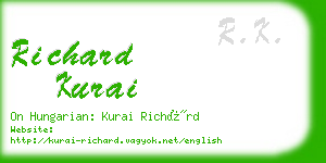 richard kurai business card